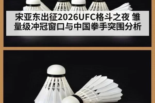 宋亚东出征2026UFC格斗之夜 雏量级冲冠窗口与中国拳手突围分析